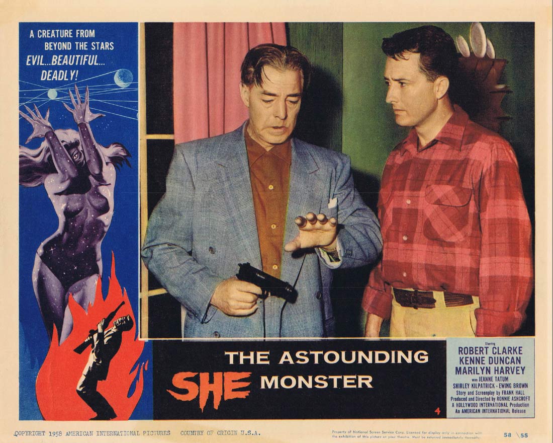 THE ASTOUNDING SHE MONSTER Original US Lobby Card 4 Sci Fi Classic 1958