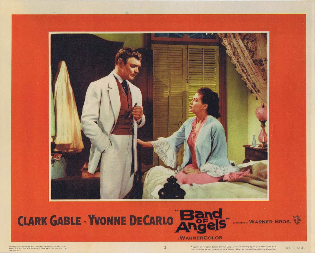 BAND OF ANGELS Original Lobby Card 2 Clark Gable Yvonne De Carlo Sidney Poitier