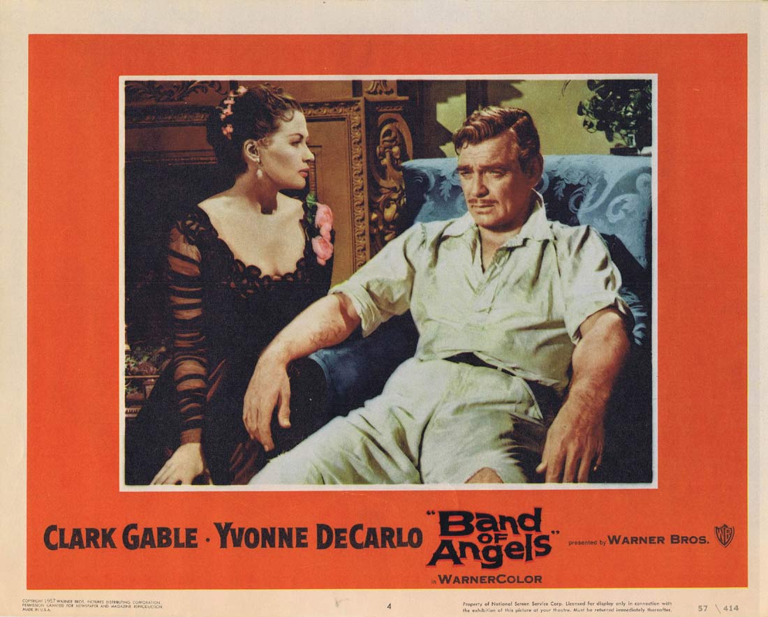 BAND OF ANGELS Original Lobby Card 4 Clark Gable Yvonne De Carlo Sidney Poitier