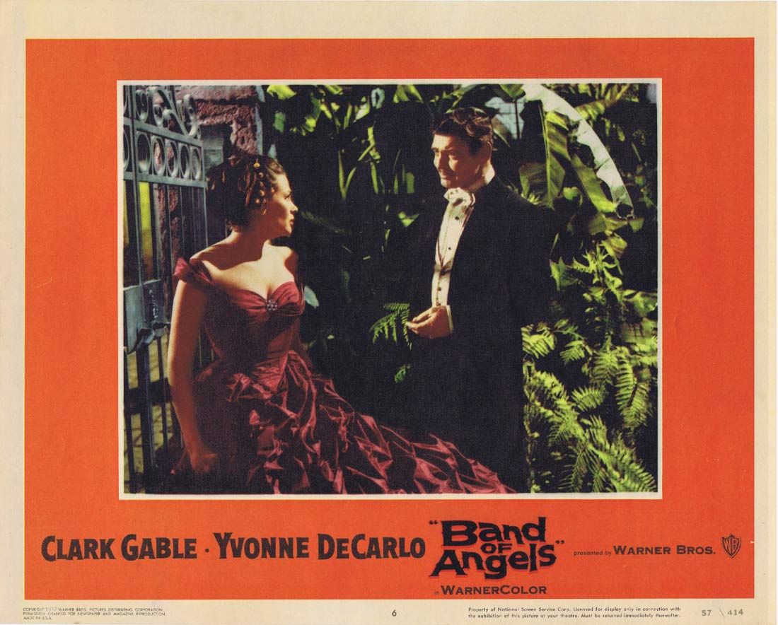 BAND OF ANGELS Original Lobby Card 6 Clark Gable Yvonne De Carlo Sidney Poitier