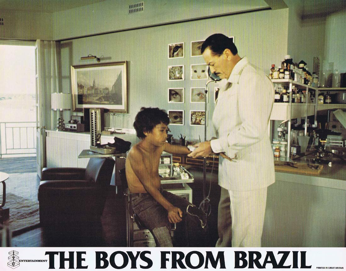 THE BOYS FROM BRAZIL Original UK Lobby Card 3 Gregory Peck Laurence Olivier