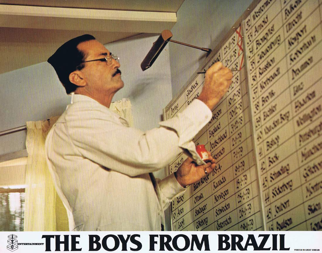 THE BOYS FROM BRAZIL Original UK Lobby Card 4 Gregory Peck Laurence Olivier