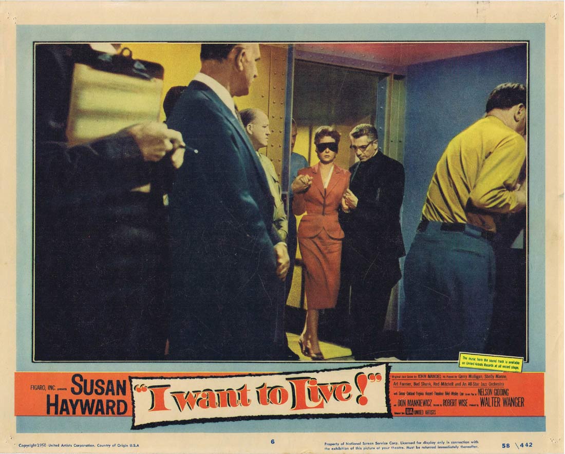 I WANT TO LIVE Original Lobby Card 6 Susan Hayward Simon Oakland