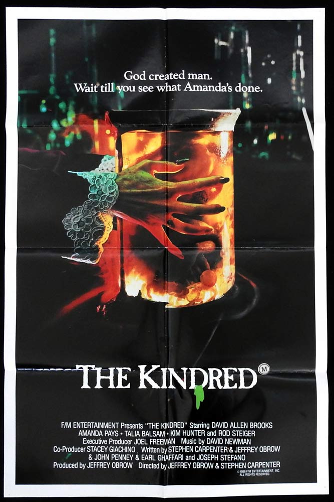 THE KINDRED Original One Sheet Movie poster Horror Amanda Pays