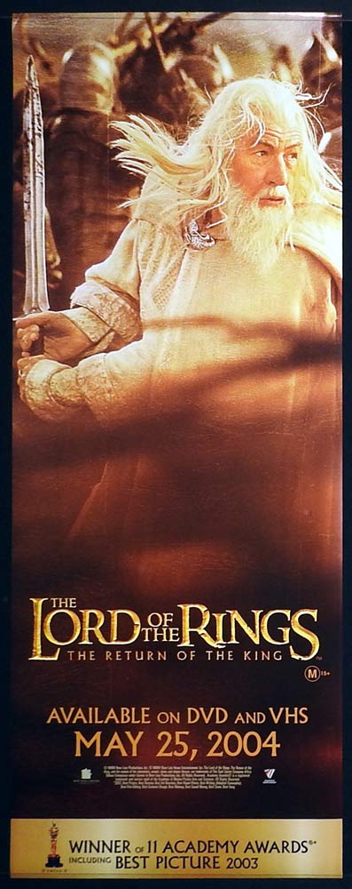 THE LORD OF THE RINGS RETURN OF THE KING Original ROLLED DS 2004 DVD release Door Panel “A”