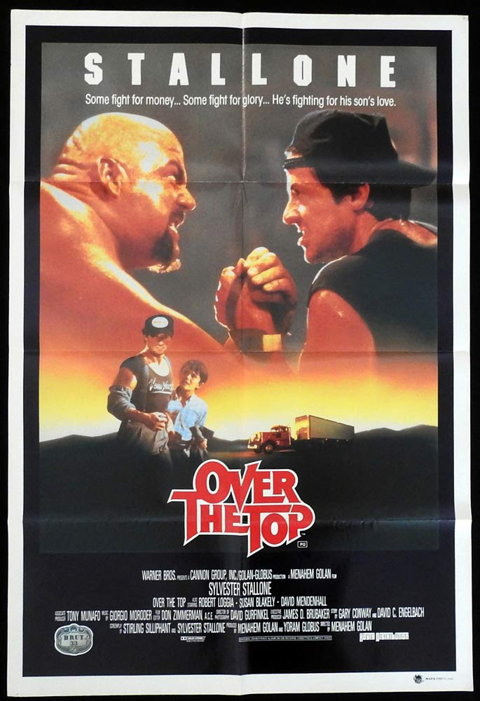 OVER THE TOP Original One sheet Movie Poster Sylvester Stallone Robert Loggia