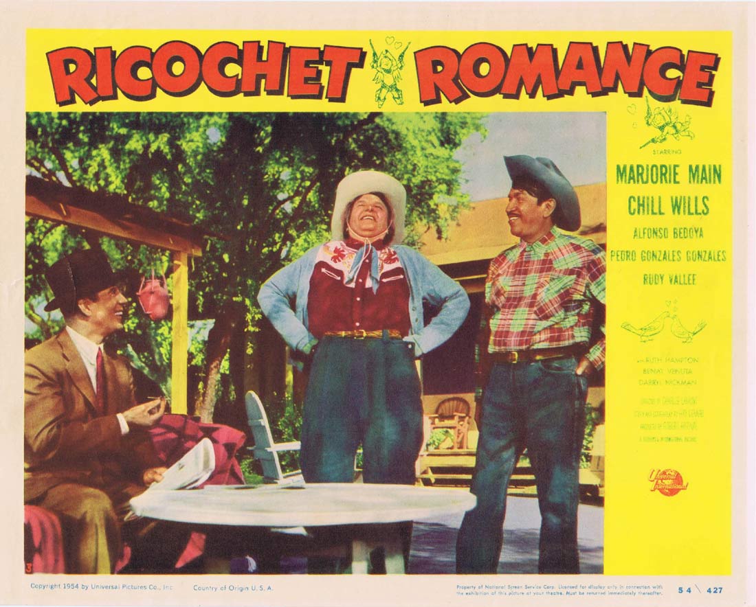RICOCHET ROMANCE Original Lobby Card 3 Marjorie Main Chill Wills Alfonso Bedoya