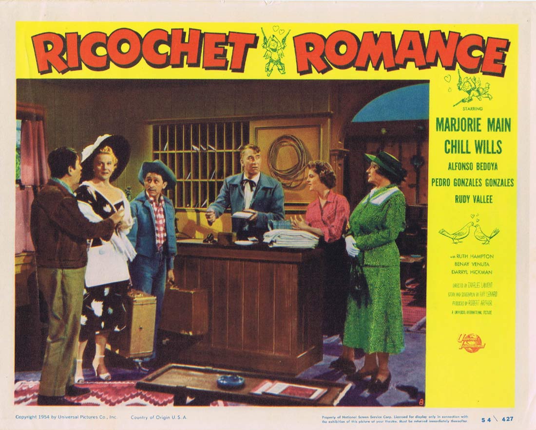 RICOCHET ROMANCE Original Lobby Card 8 Marjorie Main Chill Wills Rudy Vallee