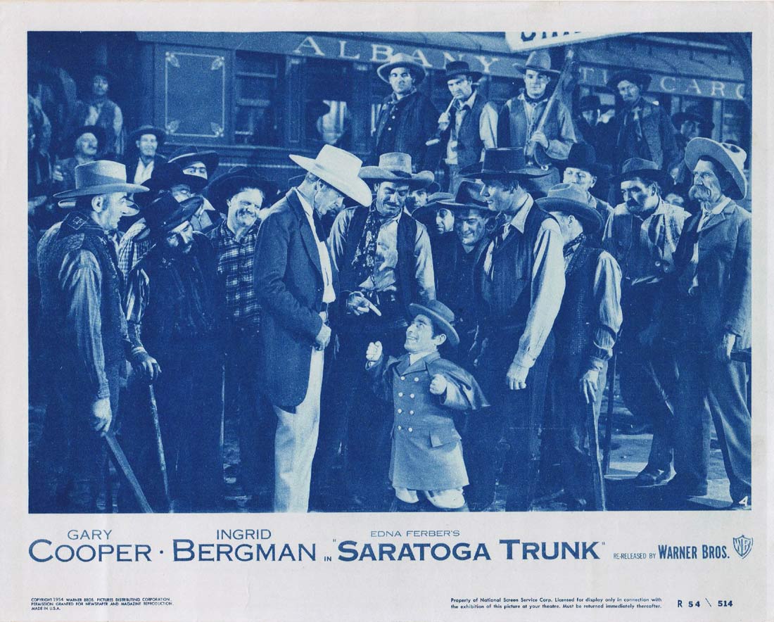 SARATOGA TRUNK Original 1954r Lobby Card 4 Gary Cooper Ingrid Bergman