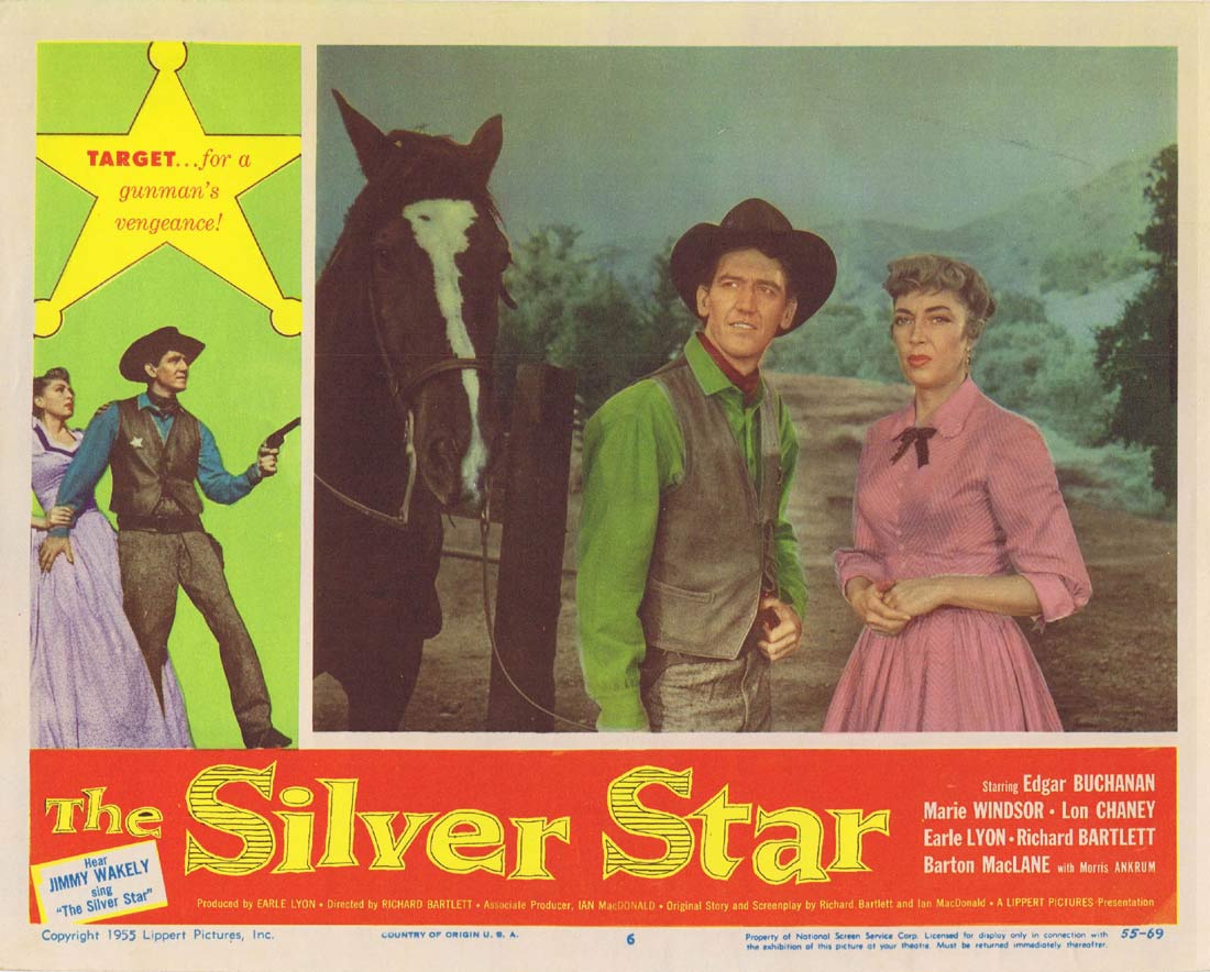 THE SILVER STAR Original Lobby Card 6 Edgar Buchanan Marie Windsor Lon Chaney