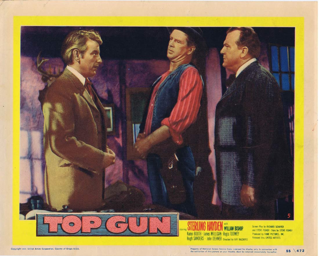 TOP GUN Original Lobby Card 5 Sterling Hayden Rod Taylor Western