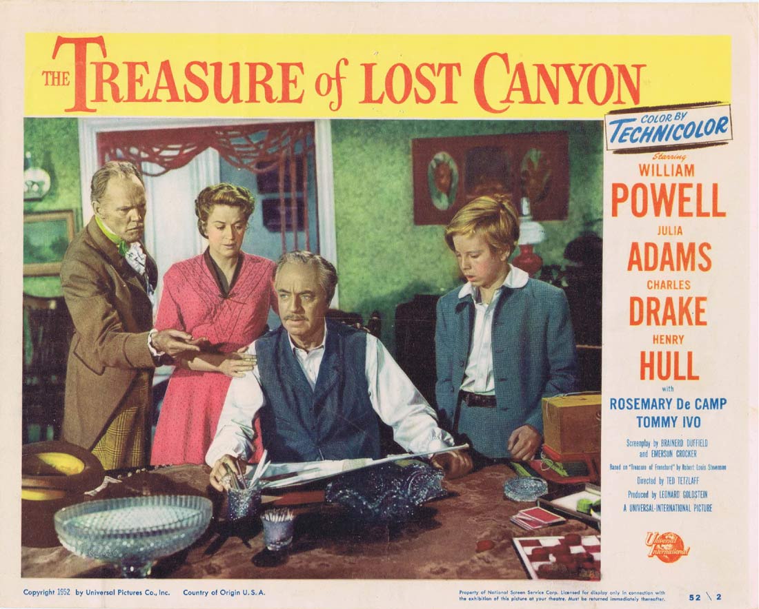 THE TREASURE OF THE LOST CANYON Original Lobby Card 6 William Powell Julie Adams