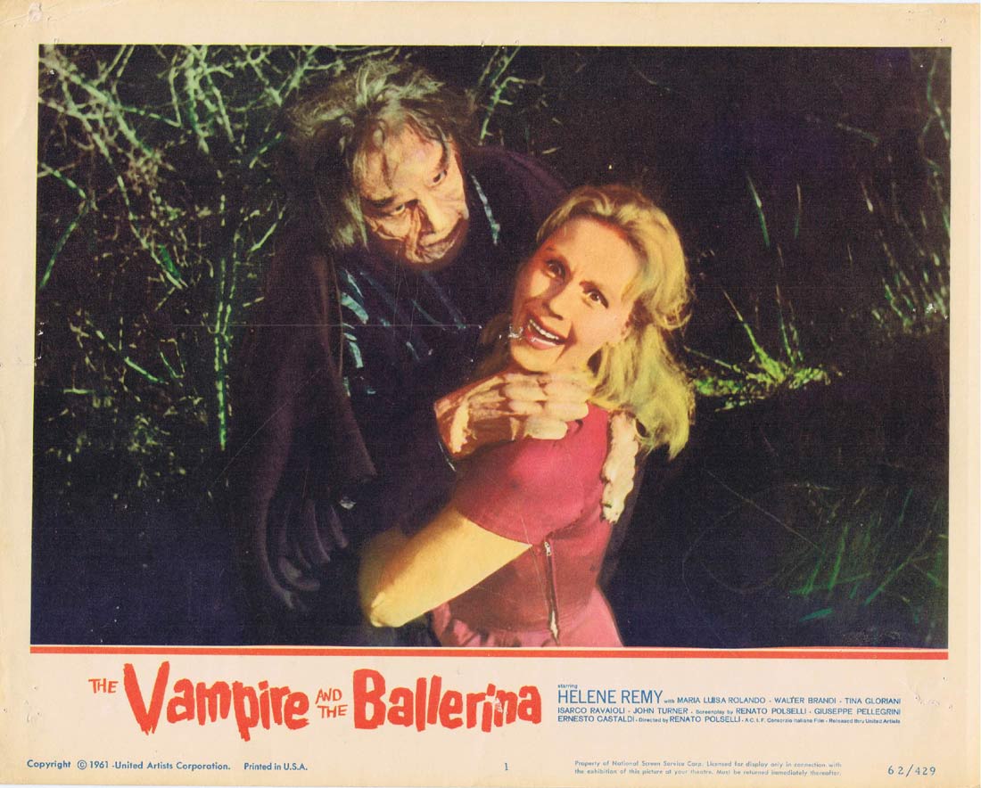 THE VAMPIRE AND THE BALLERINA Original US Lobby Card 1 Hélène Rémy Tina Gloriani