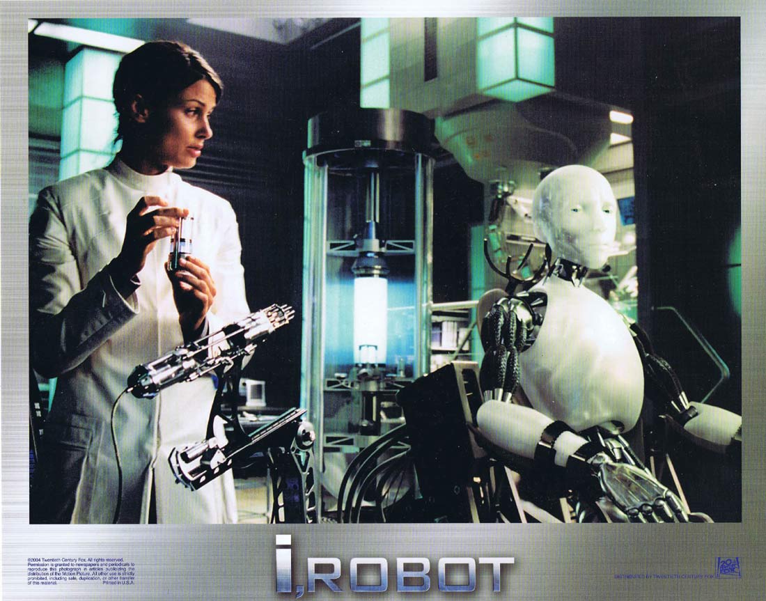 I ROBOT Original Lobby card 1 Sci Fi Will Smith Bridget Moynahan