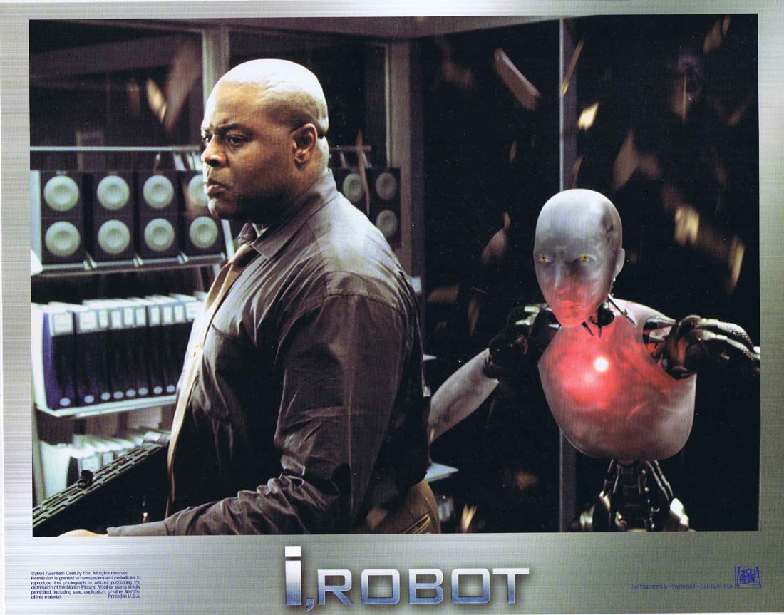 I ROBOT Original Lobby card 2 Sci Fi Will Smith Bridget Moynahan