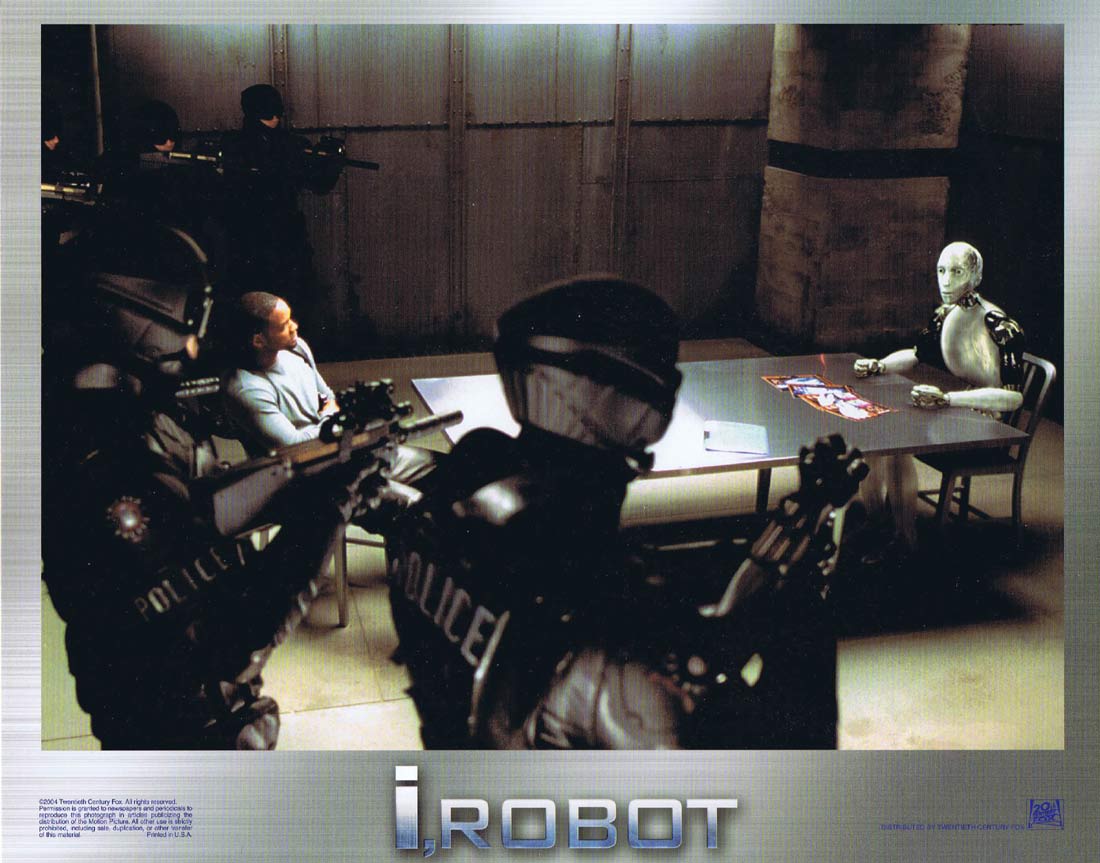 I ROBOT Original Lobby card 3 Sci Fi Will Smith Bridget Moynahan