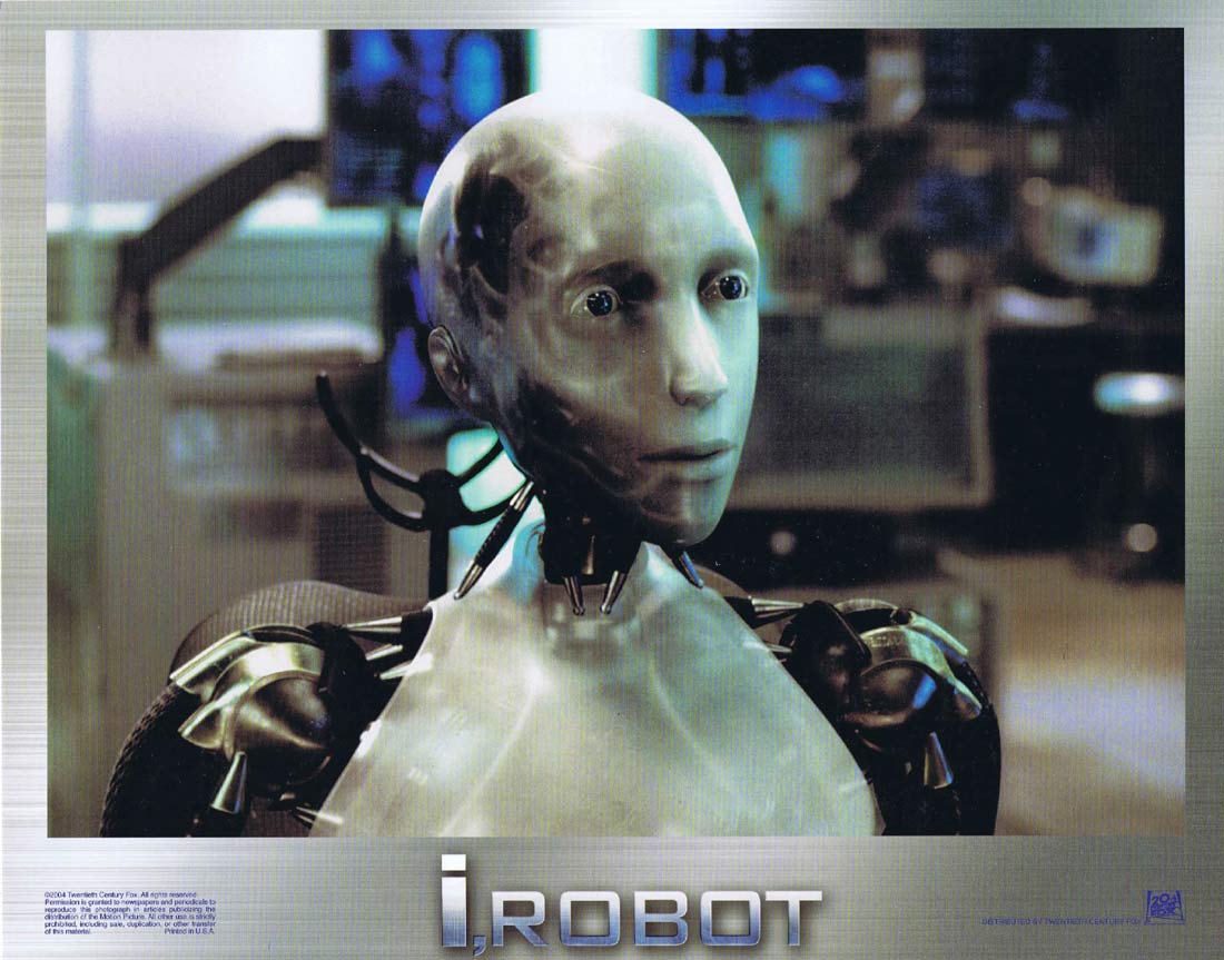 I ROBOT Original Lobby card 4 Sci Fi Will Smith Bridget Moynahan