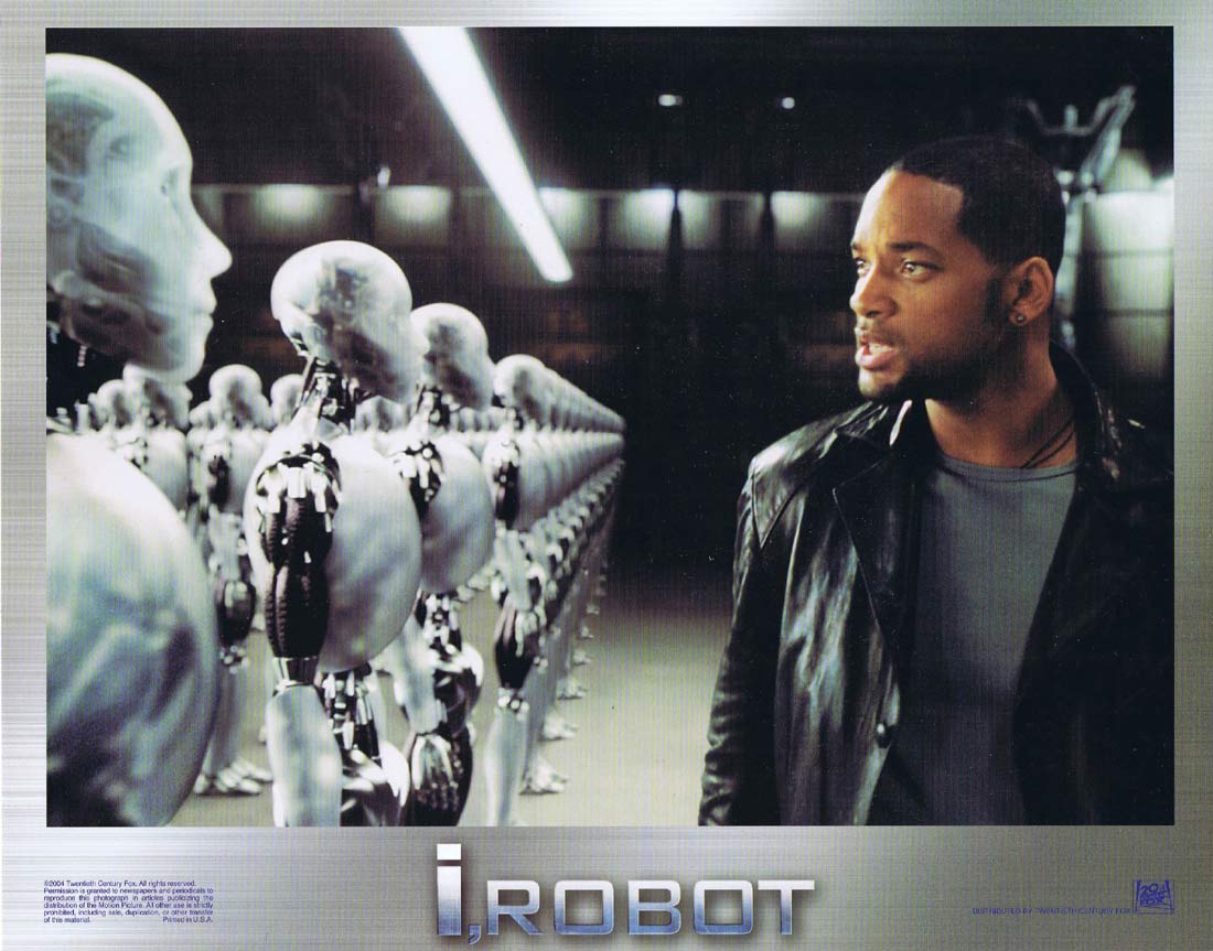 I ROBOT Original Lobby card 5 Sci Fi Will Smith Bridget Moynahan