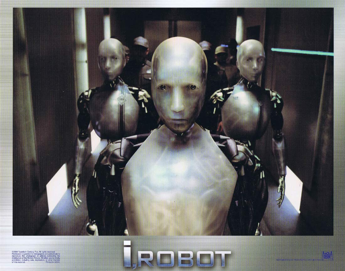 I ROBOT Original Lobby card 6 Sci Fi Will Smith Bridget Moynahan