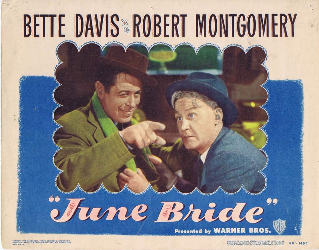June Bride Original 1948 Lobby Card Bette Davis Robert Montgomery Moviemem Original Movie Posters