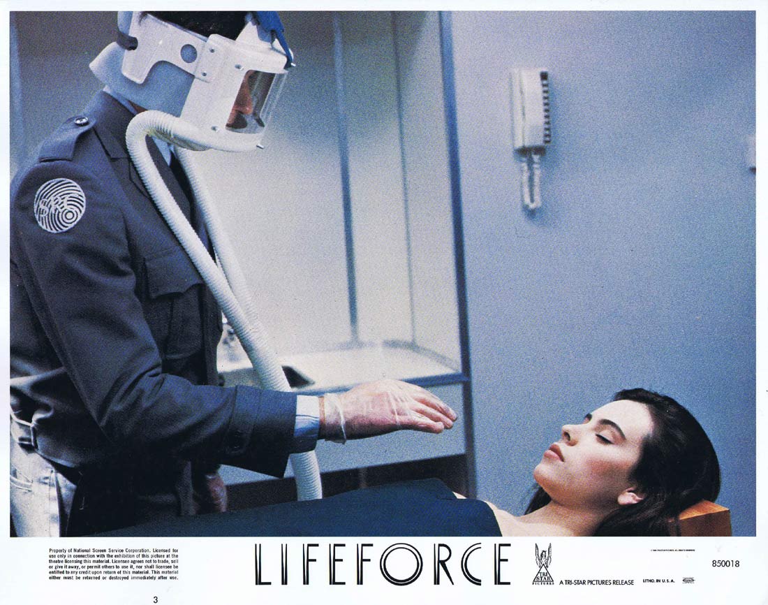 Lifeforce Lobby Card 3 Tobe Hooper Space Vampires Sci Fi Horror Moviemem Original Movie Posters