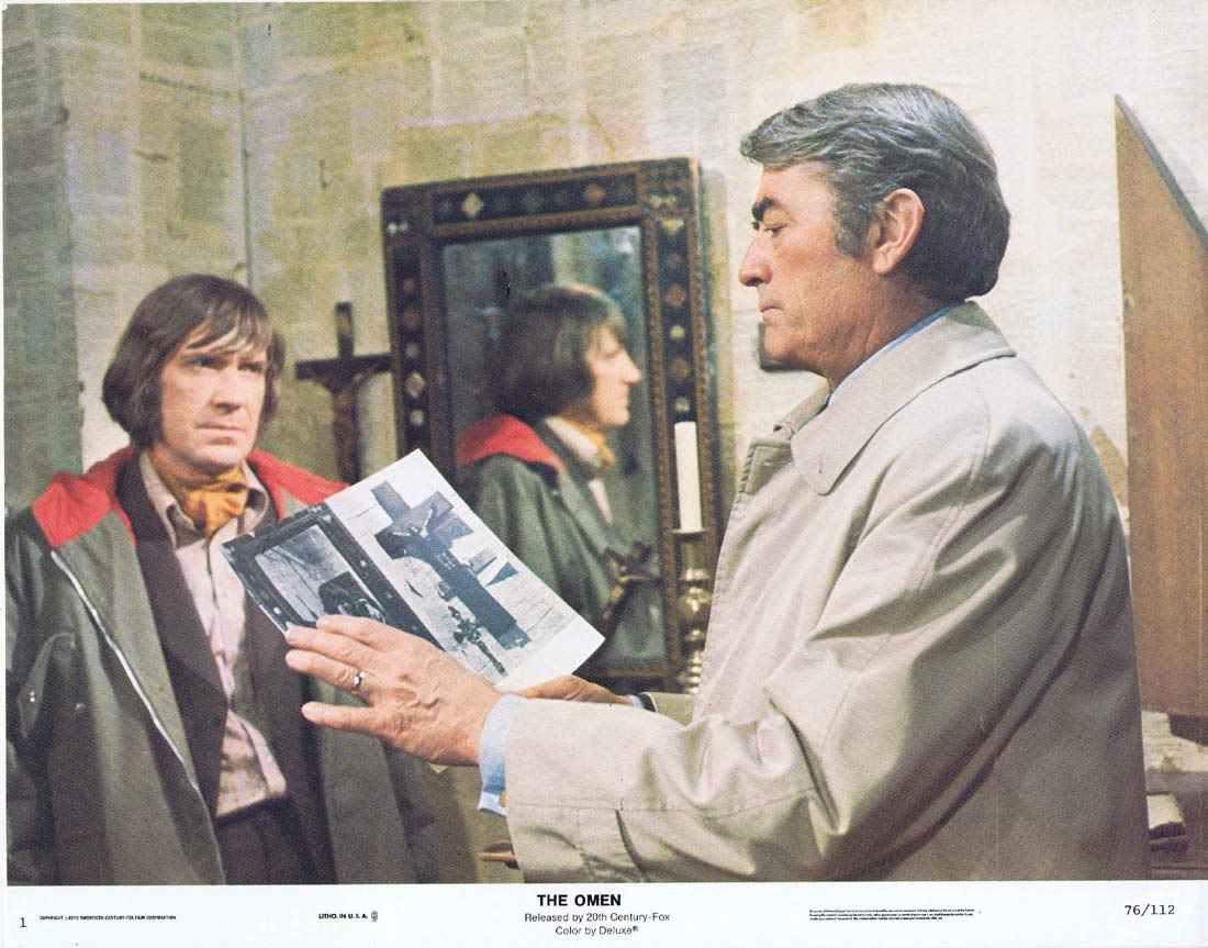 THE OMEN Original Lobby card 1 Gregory Peck Lee Remick Horror Classic