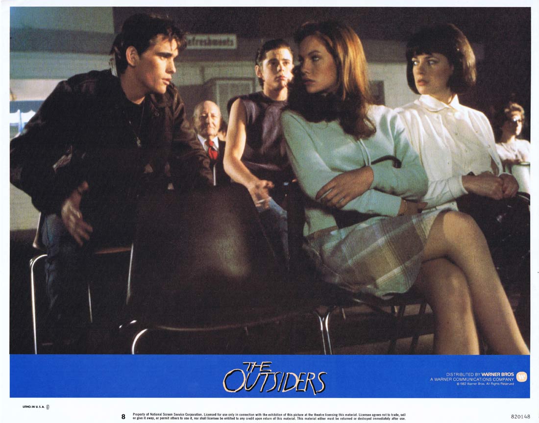 THE OUTSIDERS Original Lobby card 8 Patrick Swayze Matt Dillon Tom Cruise