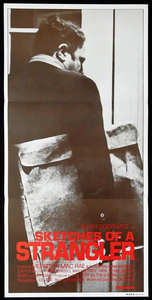 SKETCHES OF A STRANGLER Original Daybill Movie Poster Allen Garfield Meredith MacRae Serial Killer