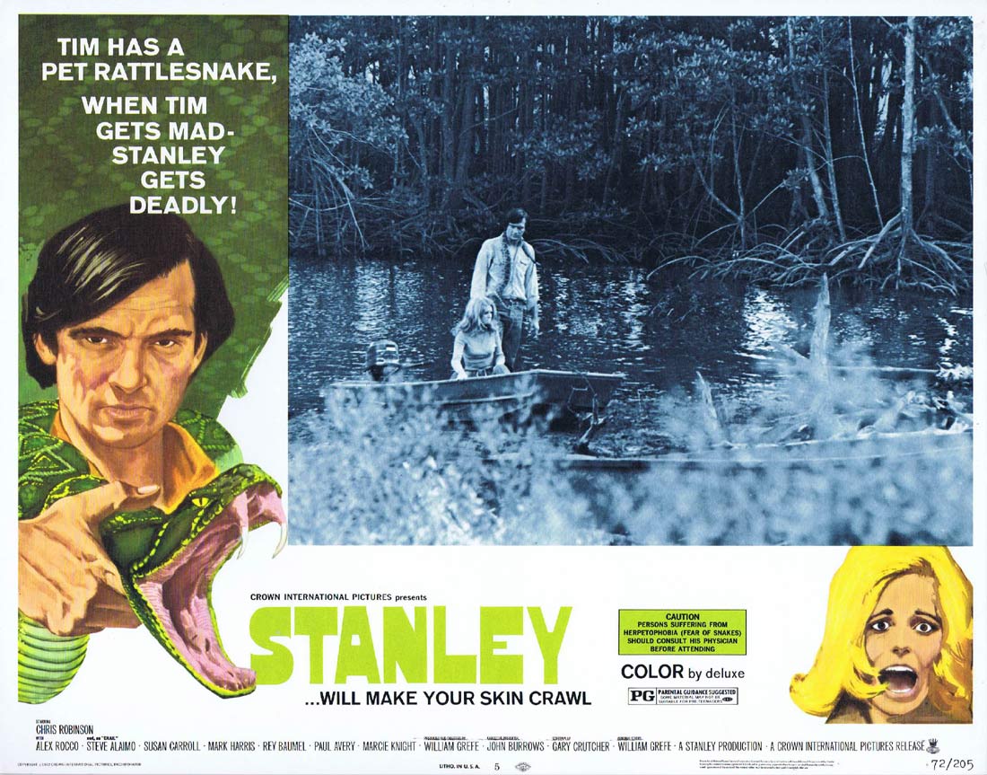 STANLEY Original Lobby card 5 Chris Robinson Alex Rocco Rattlesnake Horror