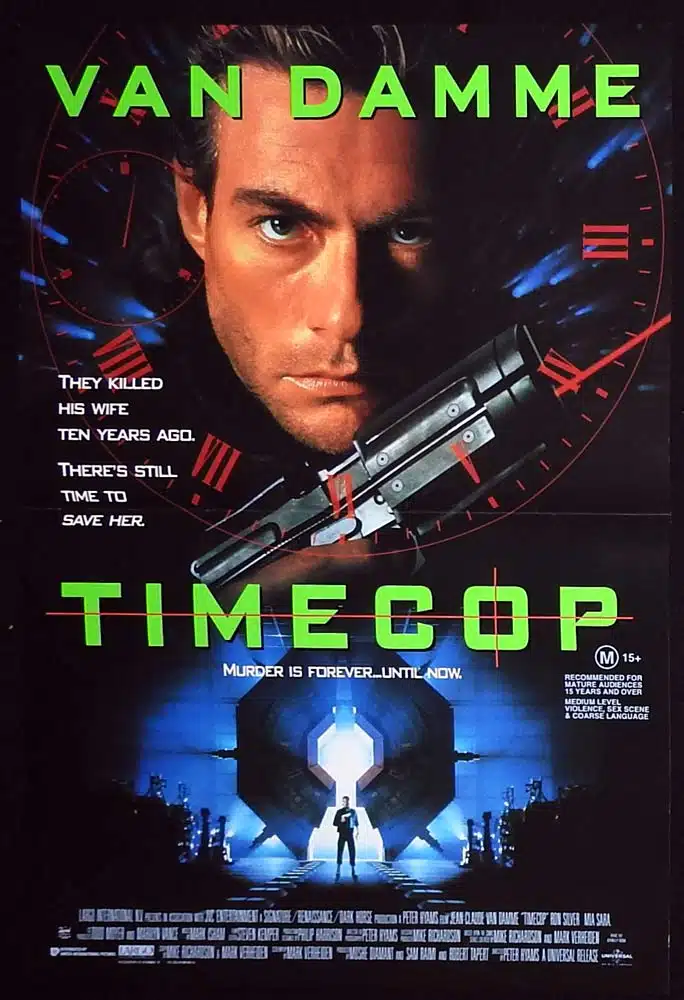TIMECOP Original Daybill Movie Poster Jean-Claude Van Damme Ron Silver