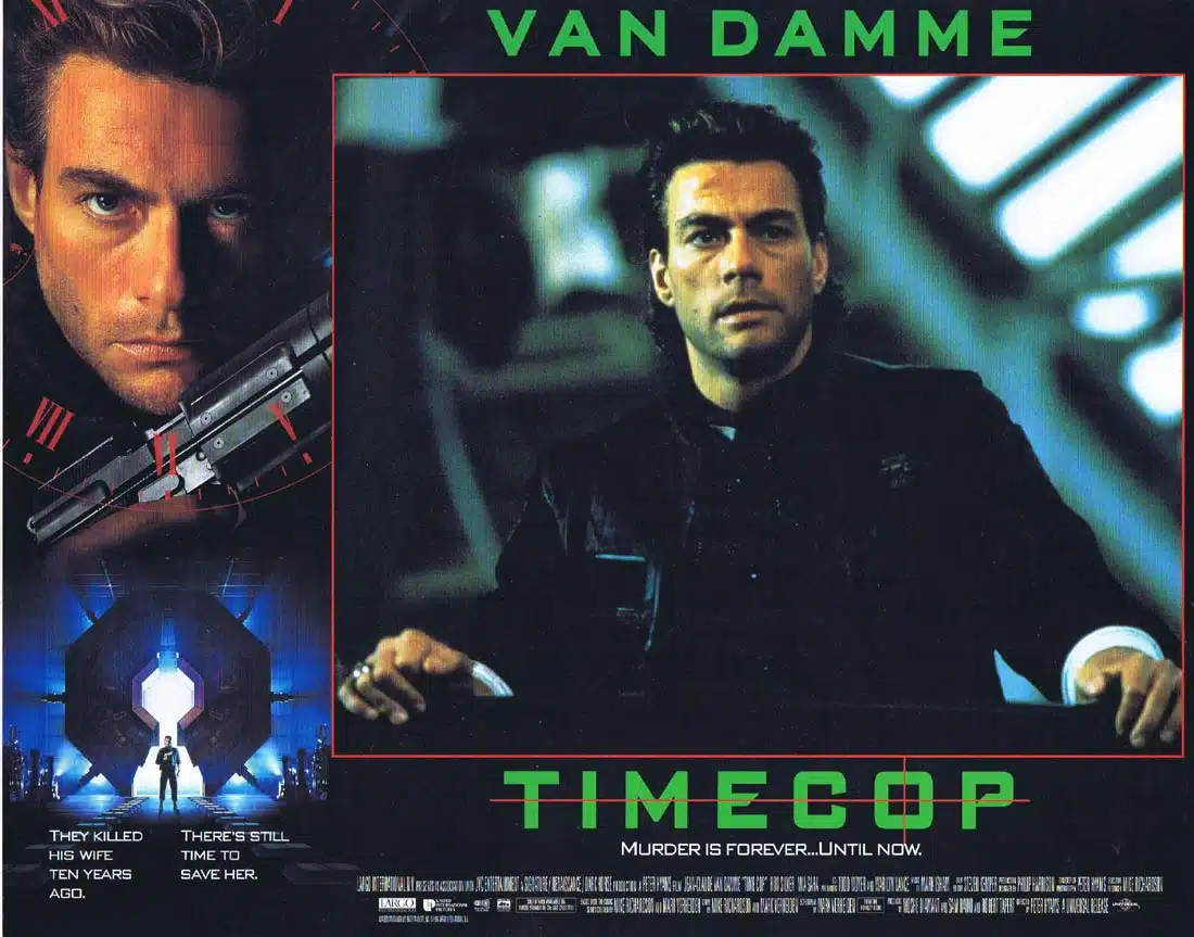 TIMECOP Original US Lobby Card 1 Jean-Claude Van Damme Ron Silver Mia Sara