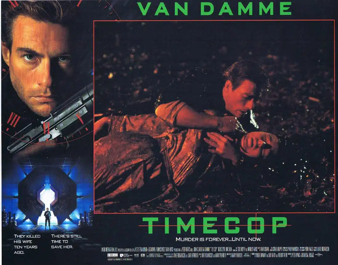 TIMECOP Original US Lobby Card 5 Jean-Claude Van Damme Ron Silver Mia Sara