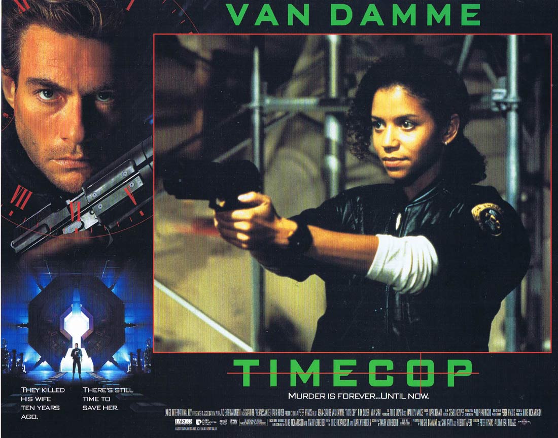 TIMECOP Original US Lobby Card 7 Jean-Claude Van Damme Ron Silver Mia Sara
