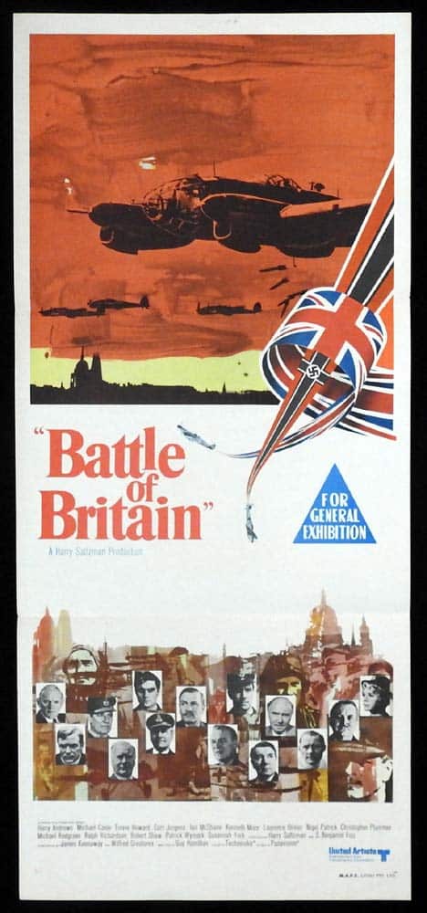 BATTLE OF BRITAIN Daybill Movie Poster Charles Michael Caine Harry Andrews