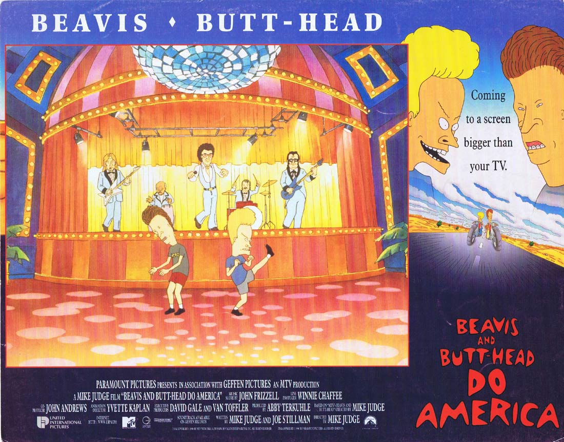 BEAVIS AND BUTTHEAD DO AMERICA Original Lobby Card 7 Mike Judge Demi Moore Bruce Willis