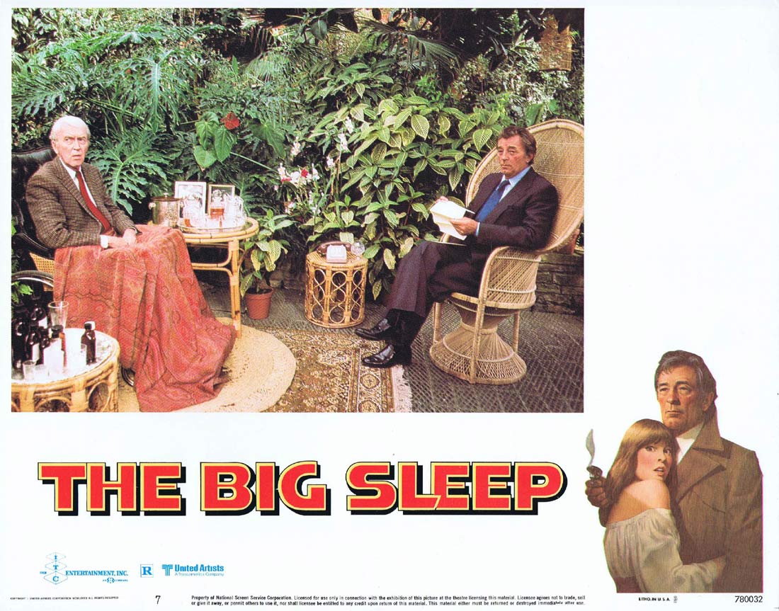 THE BIG SLEEP Original Lobby Card 7 Robert Mitchum James Stewart Sarah Miles