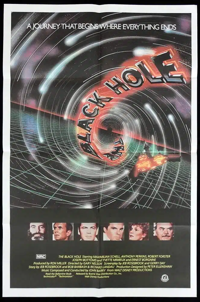 THE BLACK HOLE Original One sheet Movie Poster Maximilian Schell Anthony Perkins