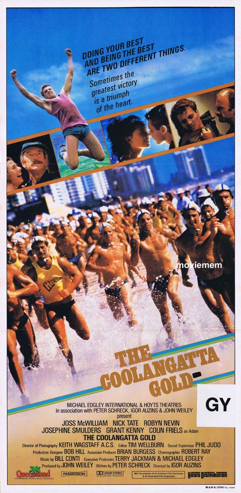 COOLANGATTA GOLD Original Daybill Movie poster Surfing Ironman Colin Friels