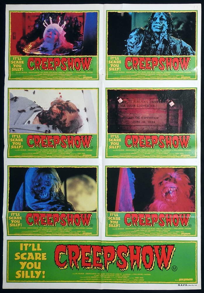 CREEPSHOW Original UNCUT Photo Sheet Movie poster Leslie Nielsen Horror Different art!