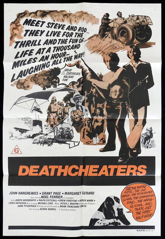 DEATH CHEATERS Original One sheet Movie poster Brian Trenchard-Smith John Hargreaves
