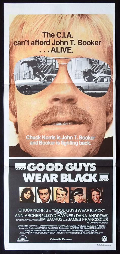 GOOD GUYS WEAR BLACK Original Daybill Movie Poster Chuck Norris Anne Archer