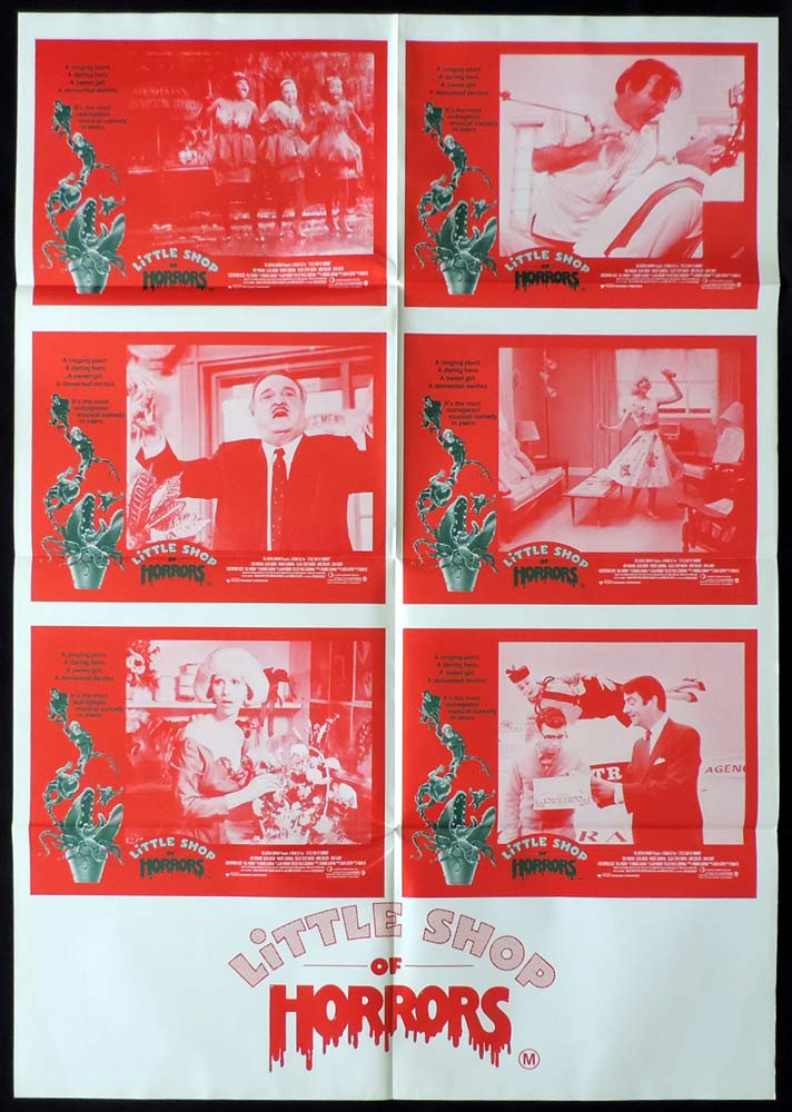 LITTLE SHOP OF HORRORS Original Photo Sheet Movie Poster Rick Moranis James Belushi John Candy