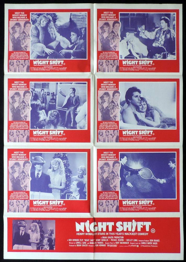 NIGHT SHIFT Original Photo Sheet Movie poster Henry Winkler Michael Keaton Ron Howard