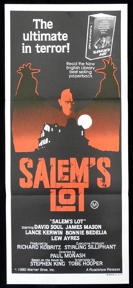 SALEM’S LOT Original Daybill Movie Poster David Soul Stephen King Horror Classic