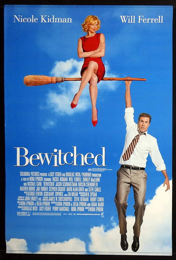 BEWITCHED Original One Sheet Movie poster Nicole Kidman Will Ferrell