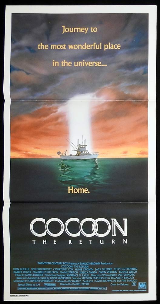 COCOON THE RETURN Original Daybill Movie Poster Don Ameche Wilford Brimley Courteney Cox