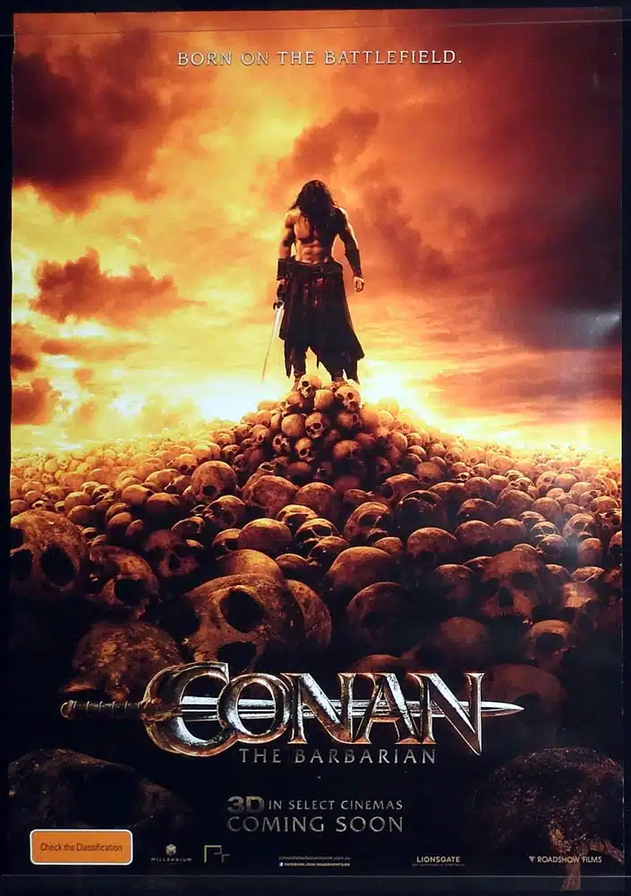 CONAN THE BARBARIAN Original One Sheet Movie poster Jason Momoa Rachel Nichols