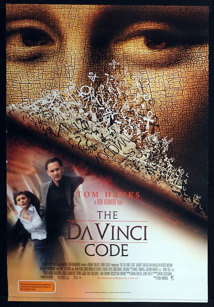 THE DA VINCI CODE Original One Sheet Movie poster Tom Hanks Audrey Tautou Ian McKellen