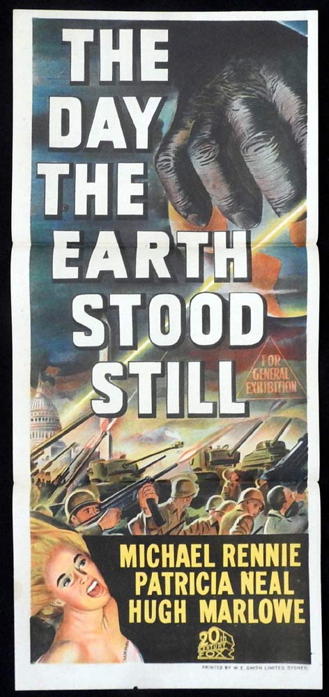 THE DAY THE EARTH STOOD STILL Original Daybill Movie Poster Sci Fi Classic