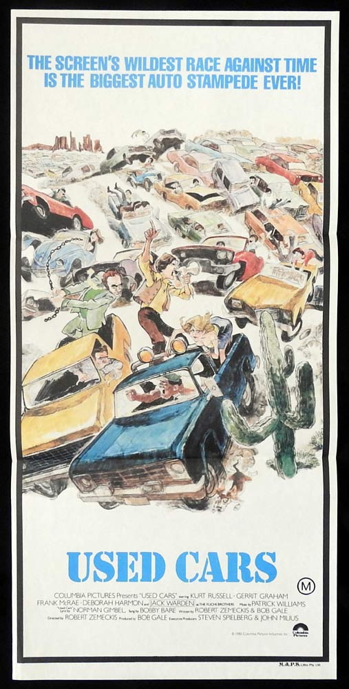 USED CARS Original Daybill Movie Poster Kurt Russell Gerrit Graham Robert Zemeckis